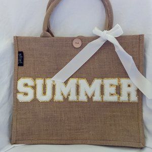Girlie Girls SUMMER Burlap Large Bag